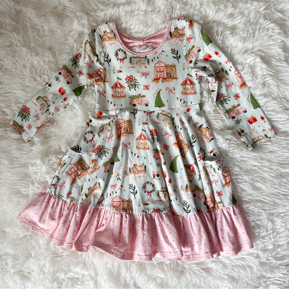 Sweet honey Christmas dress 
4T